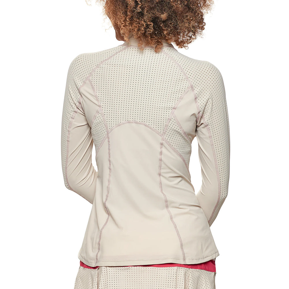 Women`s Grace 1/2 Zip Long Sleeve Tennis Top Sabia